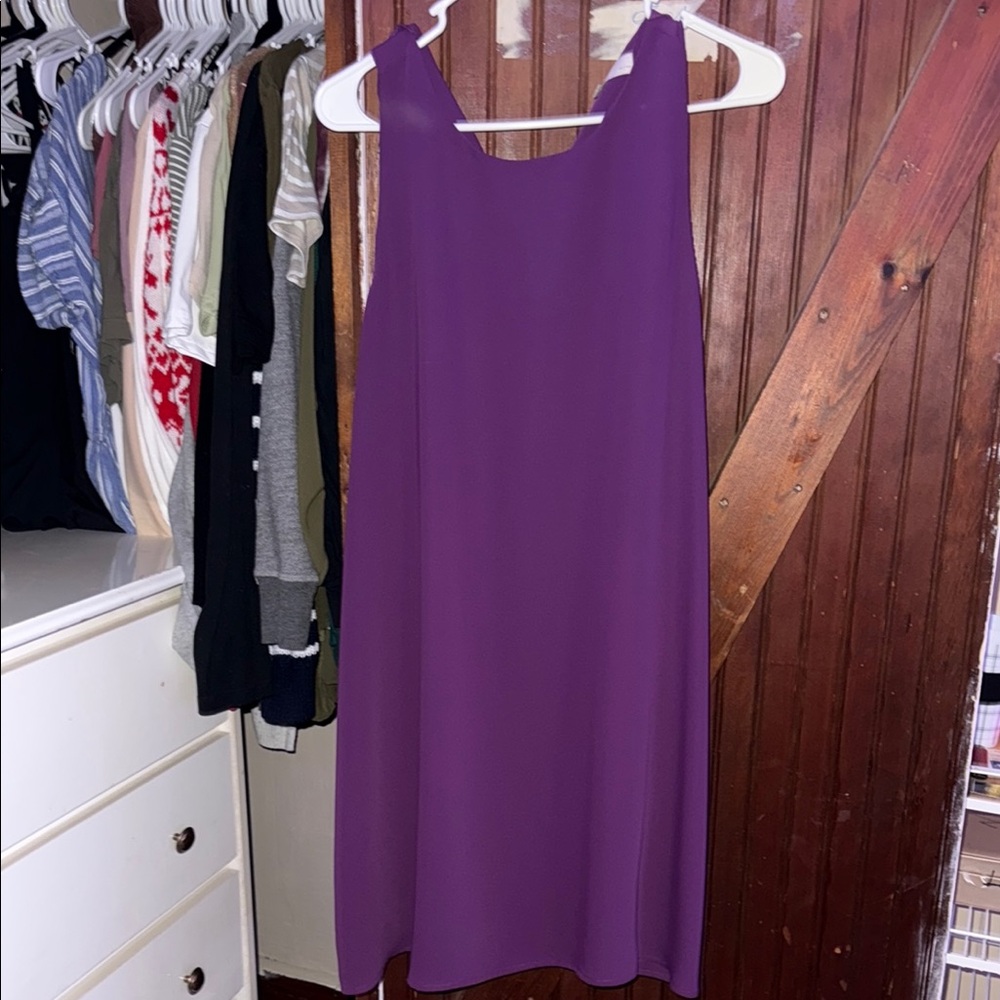 Elegant Purple Sleeveless Dress